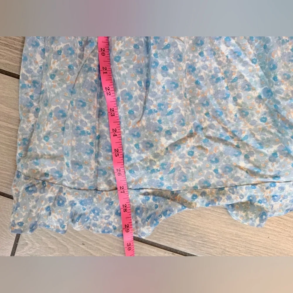 Light Blue Floral Smocked Sundress